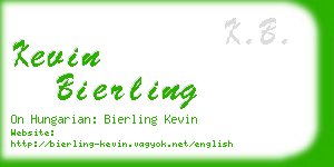 kevin bierling business card